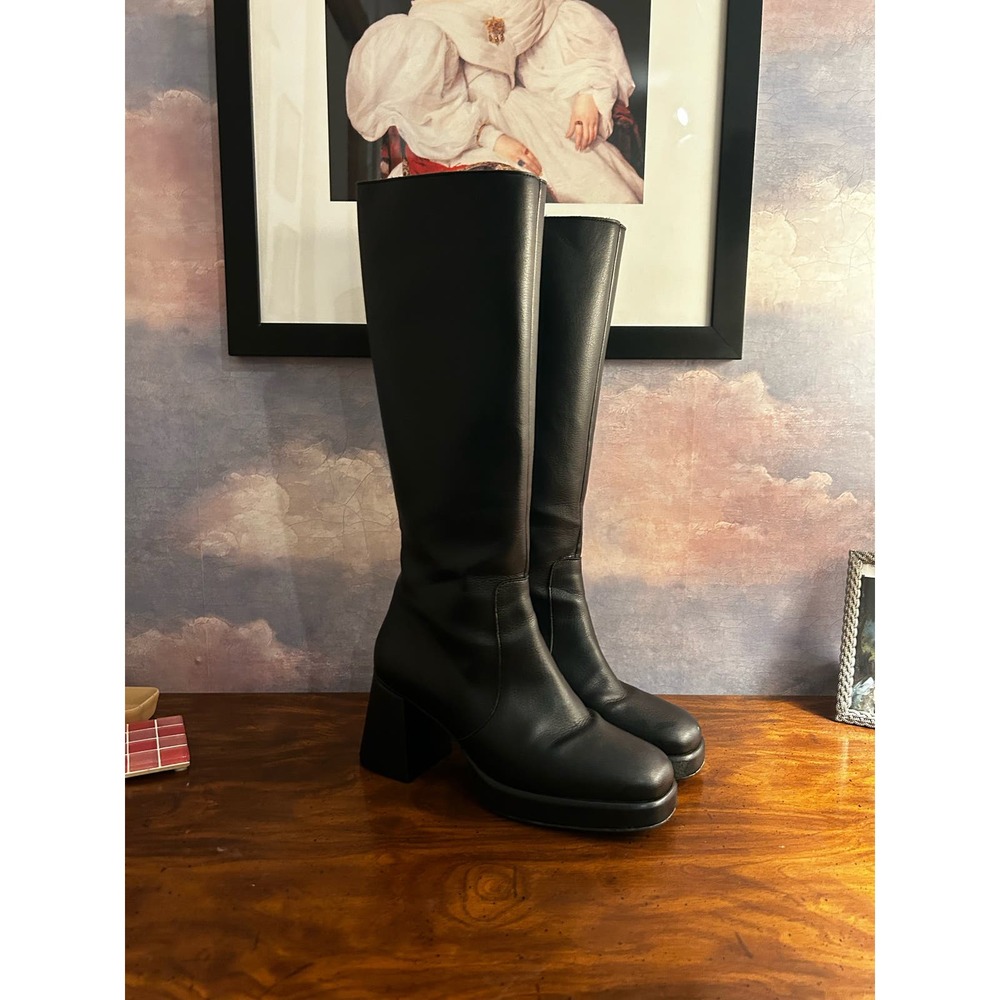 Black Urban Outfitters Knee High Boots